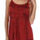 Sakkas Stonewashed Rayon Flared Hem Sleeveless Blouse