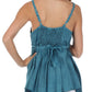Sakkas Stonewashed Rayon Flared Hem Sleeveless Blouse
