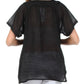 Sakkas Square Neck Button Detail Semi-Sheer Gauzy Cotton Blouse