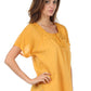 Sakkas Square Neck Button Detail Semi-Sheer Gauzy Cotton Blouse