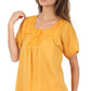 Sakkas Square Neck Button Detail Semi-Sheer Gauzy Cotton Blouse