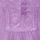 Sakkas Square Neck Button Detail Semi-Sheer Gauzy Cotton Blouse