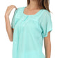 Sakkas Square Neck Button Detail Semi-Sheer Gauzy Cotton Blouse