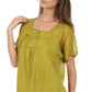 Sakkas Square Neck Button Detail Semi-Sheer Gauzy Cotton Blouse