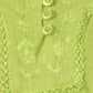 Sakkas Square Neck Button Detail Semi-Sheer Gauzy Cotton Blouse