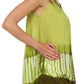 Sakkas Ombre Tie Dye Gauzy Crepe Sleeveless Relaxed Fit Top / Blouse