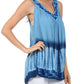 Sakkas Ombre Tie Dye Gauzy Crepe Sleeveless Relaxed Fit Top / Blouse