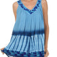 Sakkas Ombre Tie Dye Gauzy Crepe Sleeveless Relaxed Fit Top / Blouse