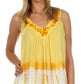 Sakkas Ombre Tie Dye Gauzy Crepe Sleeveless Relaxed Fit Top / Blouse