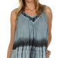 Sakkas Ombre Tie Dye Gauzy Crepe Sleeveless Relaxed Fit Top / Blouse
