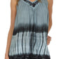 Sakkas Ombre Tie Dye Gauzy Crepe Sleeveless Relaxed Fit Top / Blouse