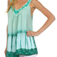 Sakkas Ombre Tie Dye Gauzy Crepe Sleeveless Relaxed Fit Top / Blouse