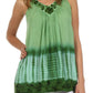 Sakkas Ombre Tie Dye Gauzy Crepe Sleeveless Relaxed Fit Top / Blouse