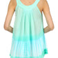 Sakkas Ombre Tie Dye Gauzy Crepe Sleeveless Relaxed Fit Top / Blouse
