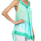 Sakkas Ombre Tie Dye Gauzy Crepe Sleeveless Relaxed Fit Top / Blouse