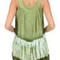 Sakkas Ombre Tie Dye Gauzy Crepe Sleeveless Relaxed Fit Top / Blouse