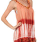 Sakkas Ombre Tie Dye Gauzy Crepe Sleeveless Relaxed Fit Top / Blouse