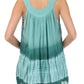 Sakkas Ombre Tie Dye Gauzy Crepe Sleeveless Relaxed Fit Top / Blouse