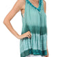 Sakkas Ombre Tie Dye Gauzy Crepe Sleeveless Relaxed Fit Top / Blouse