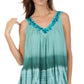 Sakkas Ombre Tie Dye Gauzy Crepe Sleeveless Relaxed Fit Top / Blouse