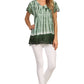Sakkas Dior Embroidery And Seqiun Accents Drop Neck Blouse