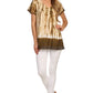 Sakkas Dior Embroidery And Seqiun Accents Drop Neck Blouse
