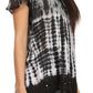 Sakkas Violet Embroidery Tie Dye Sequin Accents Blouse / Top