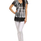 Sakkas Violet Embroidery Tie Dye Sequin Accents Blouse / Top