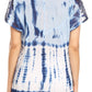 Sakkas Violet Embroidery Tie Dye Sequin Accents Blouse / Top