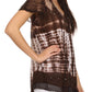 Sakkas Violet Embroidery Tie Dye Sequin Accents Blouse / Top