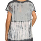 Sakkas Violet Embroidery Tie Dye Sequin Accents Blouse / Top