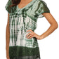 Sakkas Violet Embroidery Tie Dye Sequin Accents Blouse / Top