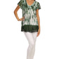 Sakkas Violet Embroidery Tie Dye Sequin Accents Blouse / Top