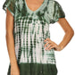 Sakkas Violet Embroidery Tie Dye Sequin Accents Blouse / Top