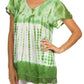 Sakkas Violet Embroidery Tie Dye Sequin Accents Blouse / Top