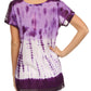 Sakkas Violet Embroidery Tie Dye Sequin Accents Blouse / Top