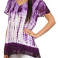 Sakkas Violet Embroidery Tie Dye Sequin Accents Blouse / Top