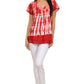 Sakkas Violet Embroidery Tie Dye Sequin Accents Blouse / Top