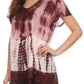 Sakkas Violet Embroidery Tie Dye Sequin Accents Blouse / Top
