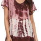 Sakkas Violet Embroidery Tie Dye Sequin Accents Blouse / Top