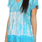 Sakkas Violet Embroidery Tie Dye Sequin Accents Blouse / Top