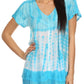 Sakkas Violet Embroidery Tie Dye Sequin Accents Blouse / Top