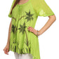 Sakkas Albina Island Relaxed Fit Embroidery Cap Sleeves Blouse / Top