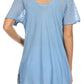 Sakkas Albina Island Relaxed Fit Embroidery Cap Sleeves Blouse / Top