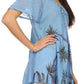 Sakkas Albina Island Relaxed Fit Embroidery Cap Sleeves Blouse / Top