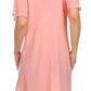 Sakkas Albina Island Relaxed Fit Embroidery Cap Sleeves Blouse / Top