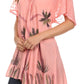 Sakkas Albina Island Relaxed Fit Embroidery Cap Sleeves Blouse / Top