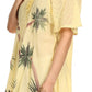 Sakkas Albina Island Relaxed Fit Embroidery Cap Sleeves Blouse / Top