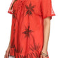 Sakkas Albina Island Relaxed Fit Embroidery Cap Sleeves Blouse / Top
