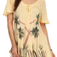 Sakkas Albina Island Relaxed Fit Embroidery Cap Sleeves Blouse / Top